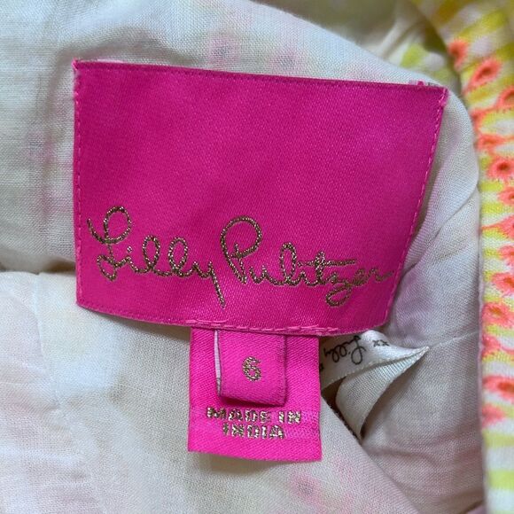 Lilly Pulitzer Sarafina Short Sleeve Dress Gingham Seersucker Island - Picture 8 of 10